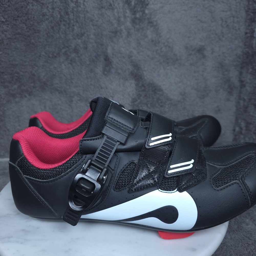 Peloton Cycling Shoes Mens 42 Black Red Indoor Spin Bike Clipless Cleats